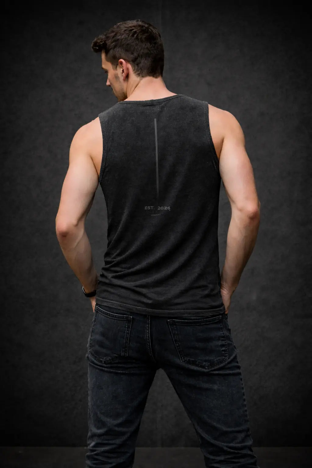 ASCENT — Camisole Noir Délavé Edition Streetwear