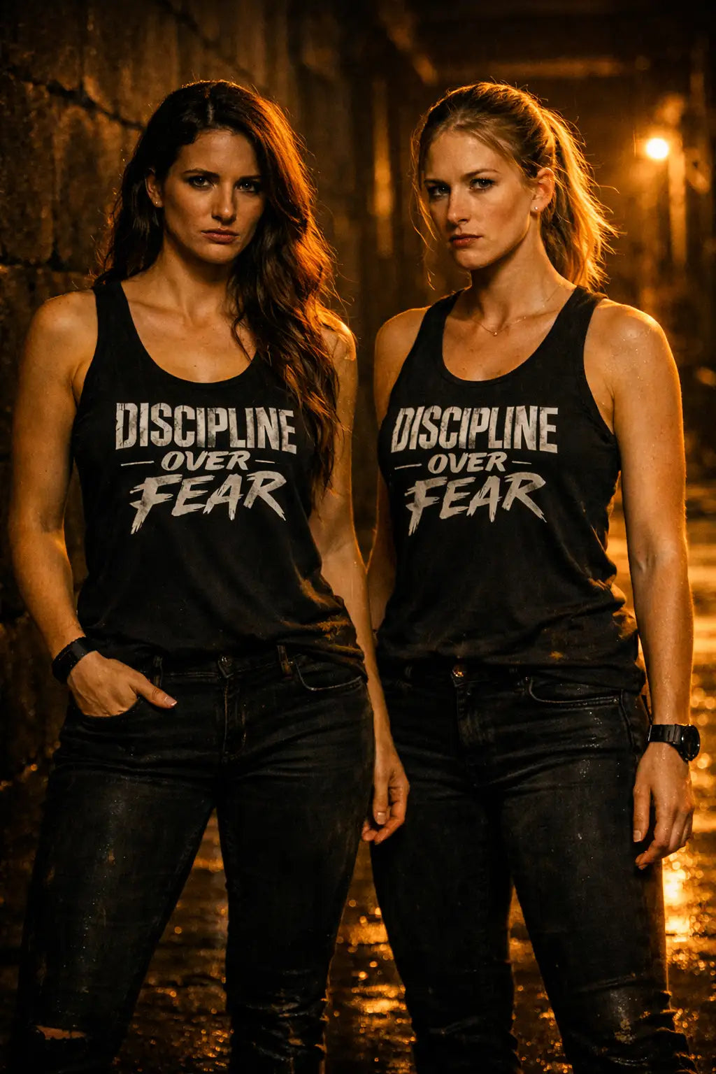 2 femme ENSEMBLE AVEC LE TANK TOP DISCIPLINE OVER FEAR ASCENT EST.2026