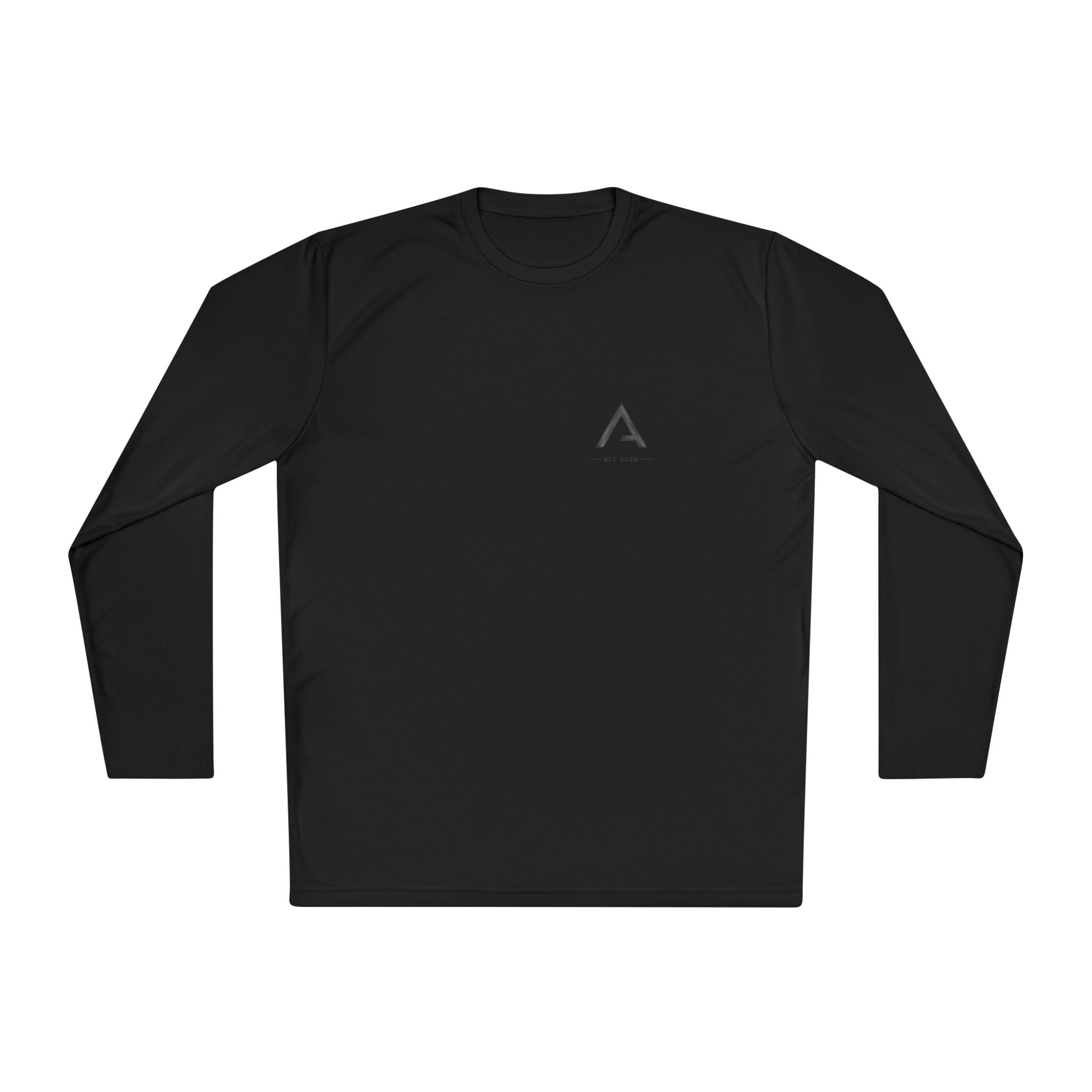 Long sleeve noir ASCENT posé à plat, 