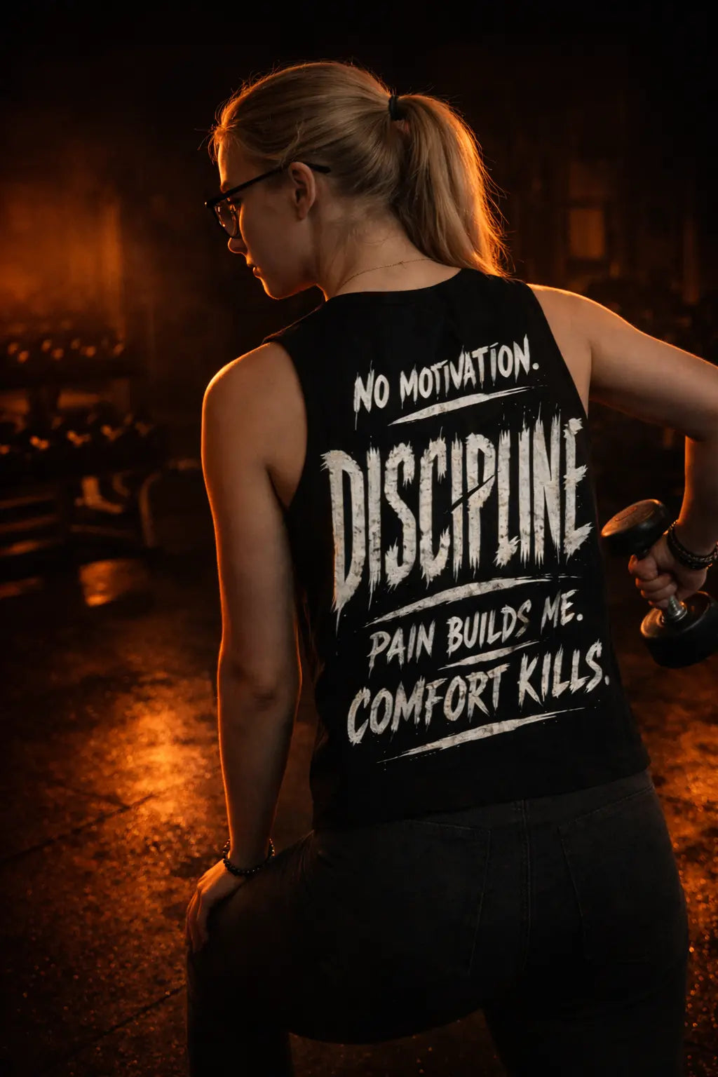 femme dans un gym portant le tanktop ASCENT EST.2026